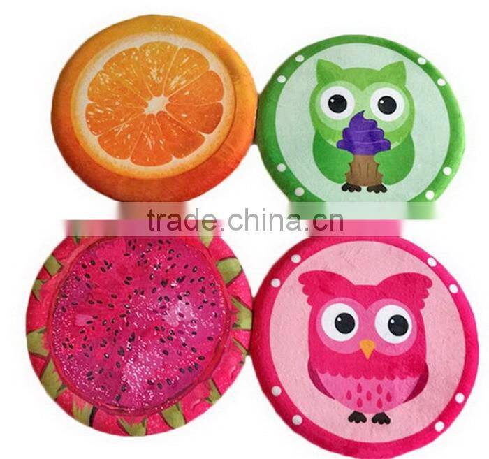 Round Cushion Cover Decorative Throw Cotton Pillow Case