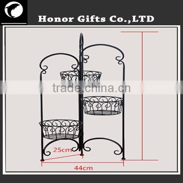 Chinese Factory Flower Pot Rack Hot Sale Iron Flower Pot Stand Plant Display Rack