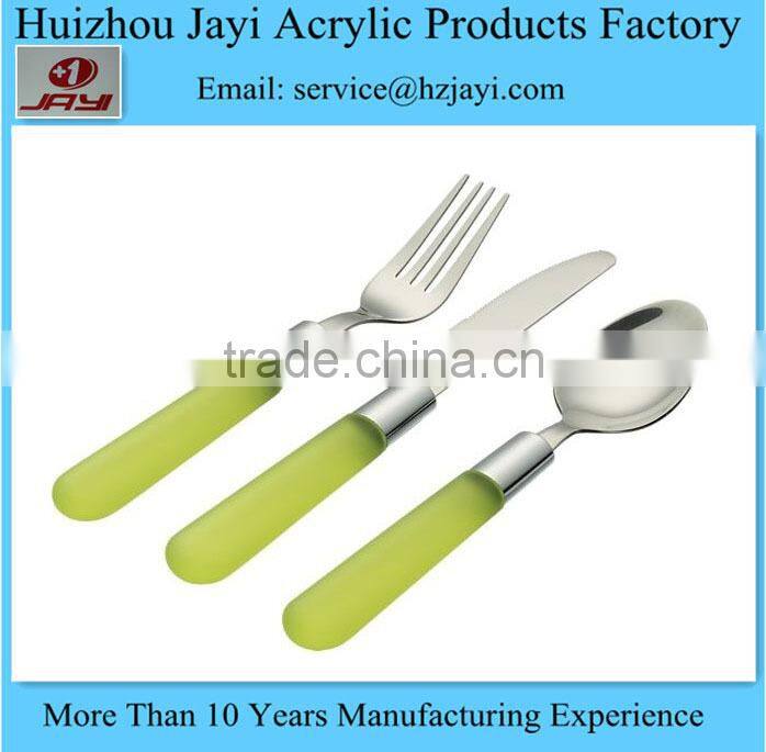 China manufacturer wholesale plexiglass flatware colored handle