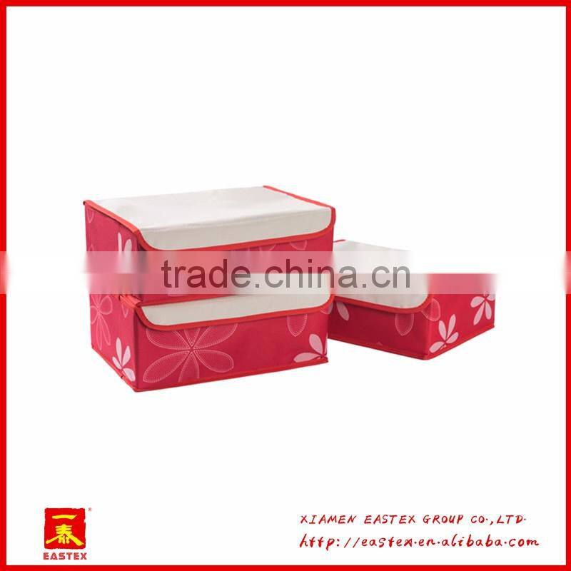 High quality oxford cloth socks/bra/briefs storage Box 3 pcs a set