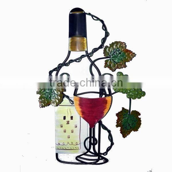 Hot sale metal wine bottle wall decor