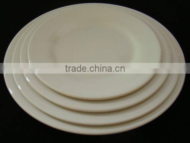 hotel white square melamine deep plate set