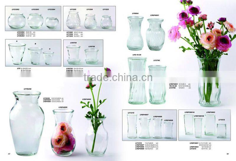 Manufacturer clear flower vase cylinder glass vase