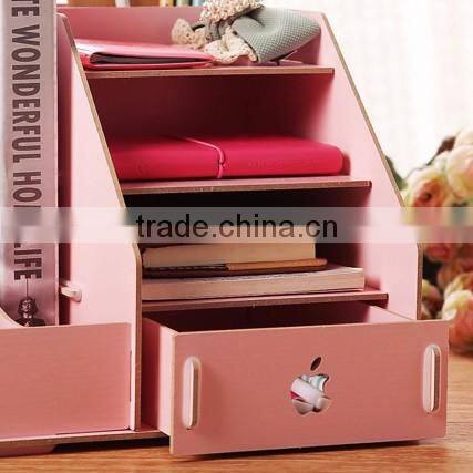 Drawer DIY cosmetic box cosmetic storage box desktop storage box wooden folder decorative file folder box