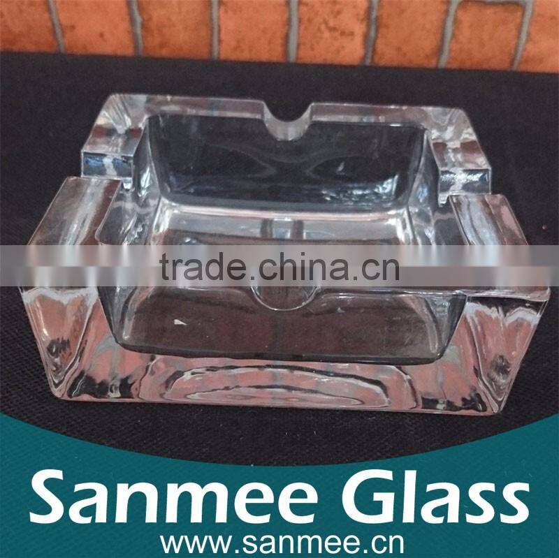 Hot Sale Clear Square Glass Ashtray Whole Custom Cigar Ashtray