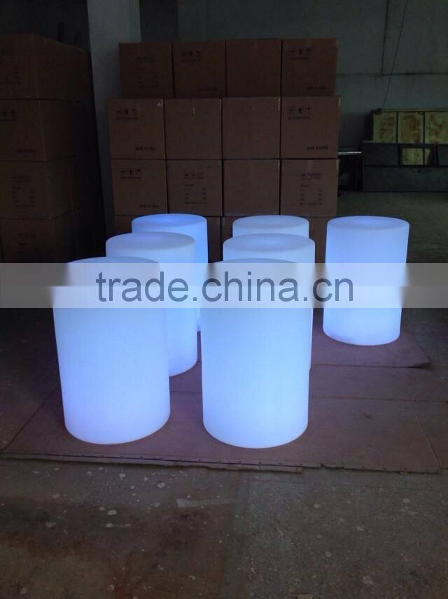 led cylinder light bar table/illuminated led bar table/led high bar table