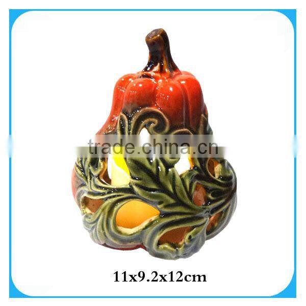 Ceramic halloween pumpkin decorations led light