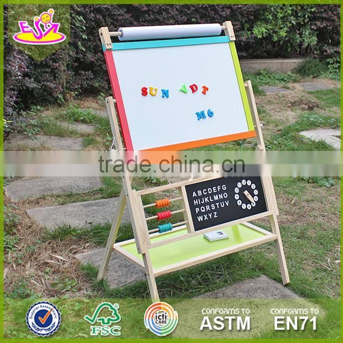 2017 New design wooden magnetic drawing board high quality wood kids drawing board best wood drawing board for toddlers W12B103