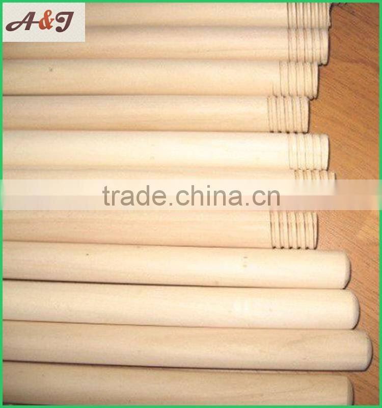 top quality natural wooden broom handle with italian thread