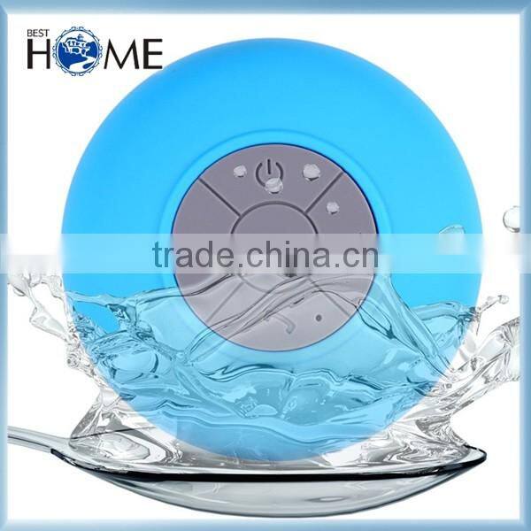 2016 Hot Sale IPX4 Wireless Portable Mini Bluetooth Box Waterproof Speaker with Sucker for Shower/Washroom