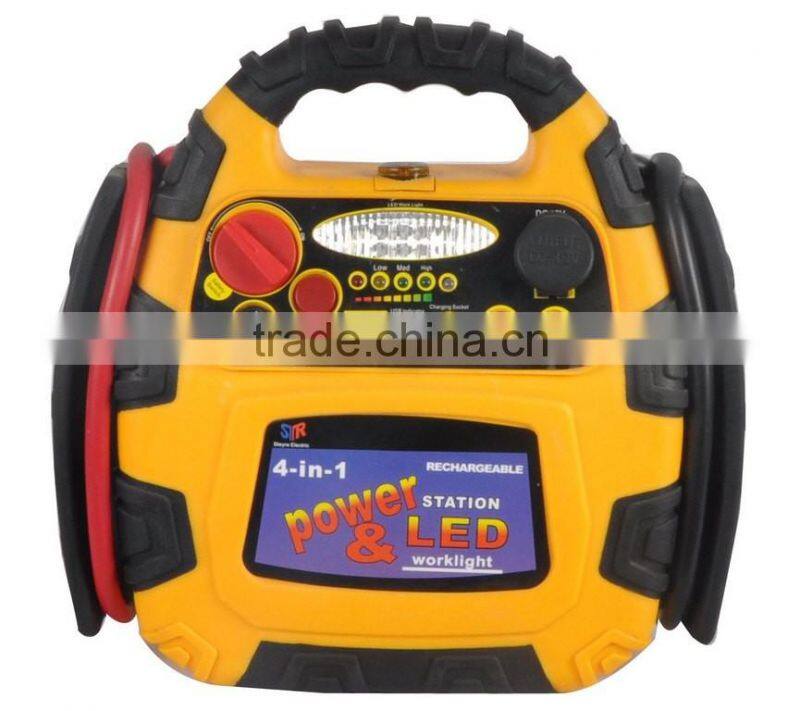 4 in 1 Car battery jump starter power bank with air compressor