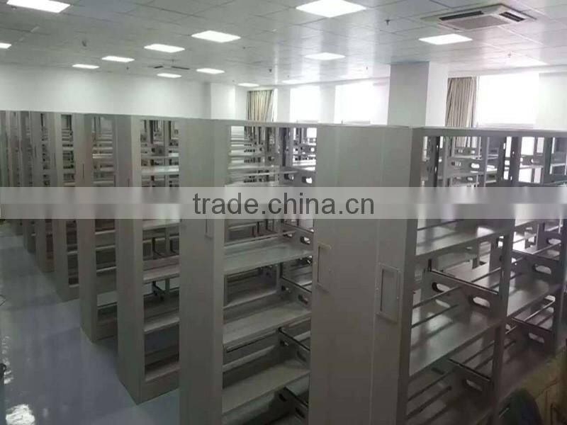 Popular 6 Layers School Library furniture Steel Book Store Shelves/Double Side Bookshelf