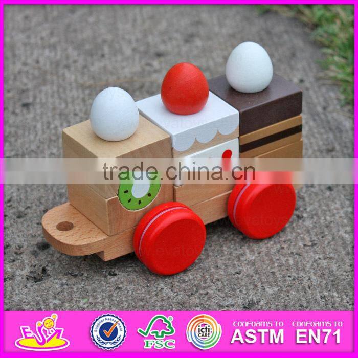 2015 Promotional wooden bus stop toy for kid,Mini Bus Stop building blocks toy,Educational role pley bus stop wooden toy W04B019