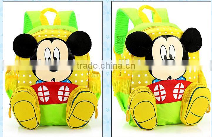 mickey mouse cartoon school backpack for kids
