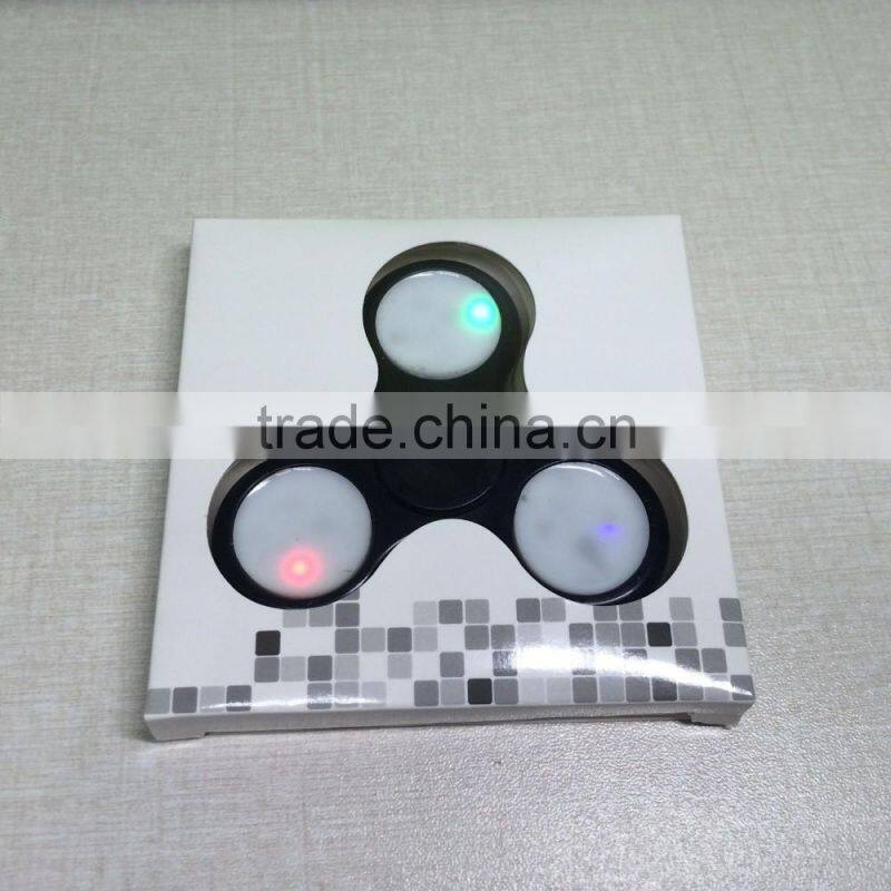 2017 new hot LED light Fidget Hand Spinner Torqbar Brass Finger Toy EDC Focus Gyro Gift