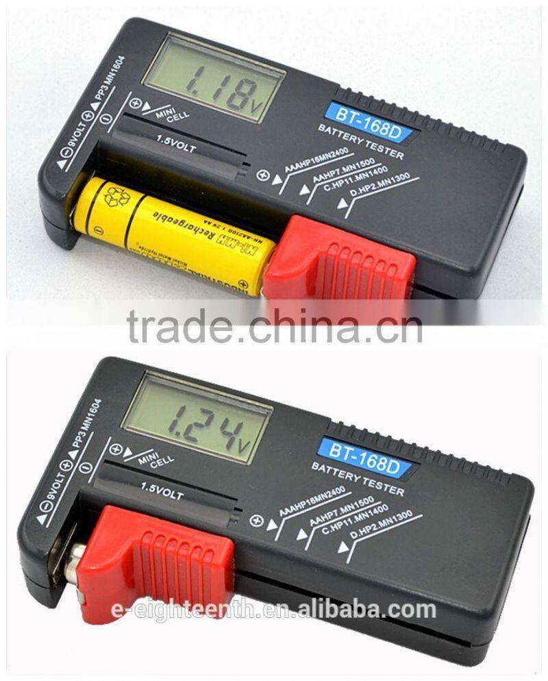 2016 Digital LCD Universal AA/AAA/9V/1.5V Battery Volt Tester Checker