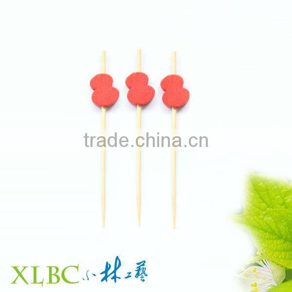 Bamboo picks with rose for party