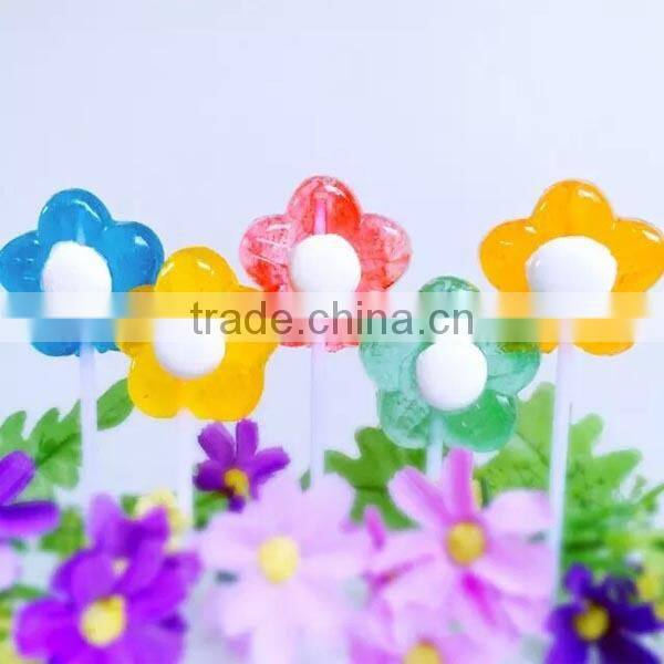 Mini Colorful Flower Shape Candy Sweet Flower Hard Lollipop Candy