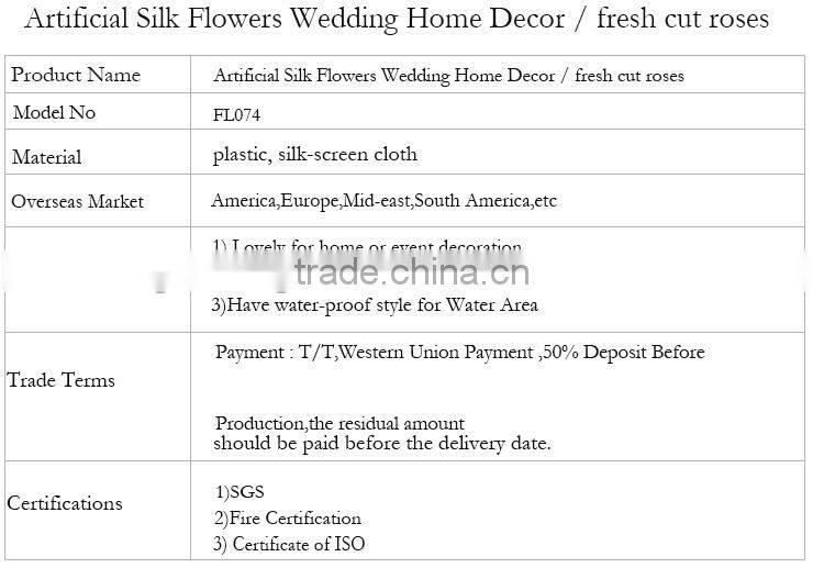 Hot sale fashion artificial bride's bouquet decoration for wedding