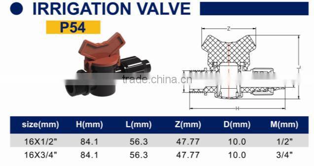 TY High quality PP compression fittings IRRIGATION VALVE eco-friendly Cheap Price Full Size factory price list discount