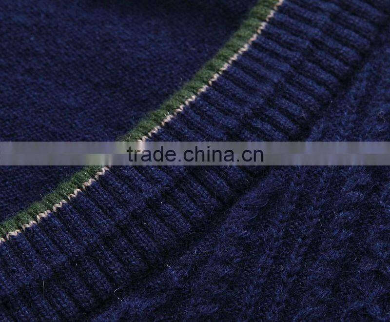 wholesale Knit Sweater Cashmere/wool v-neck Sweater Mens