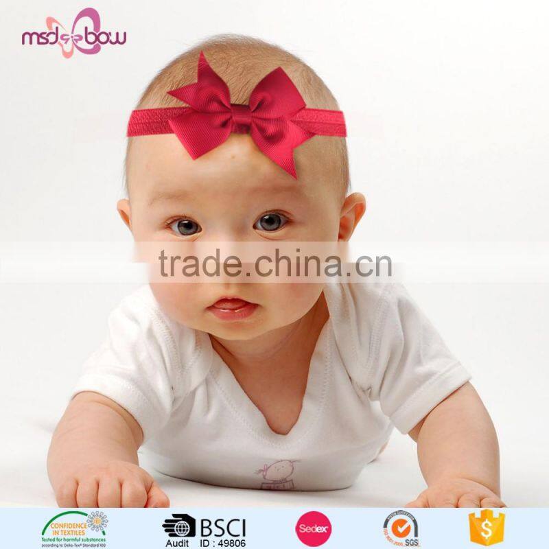 Good quality fancy flower elastic baby hair headband for infants and toddlers