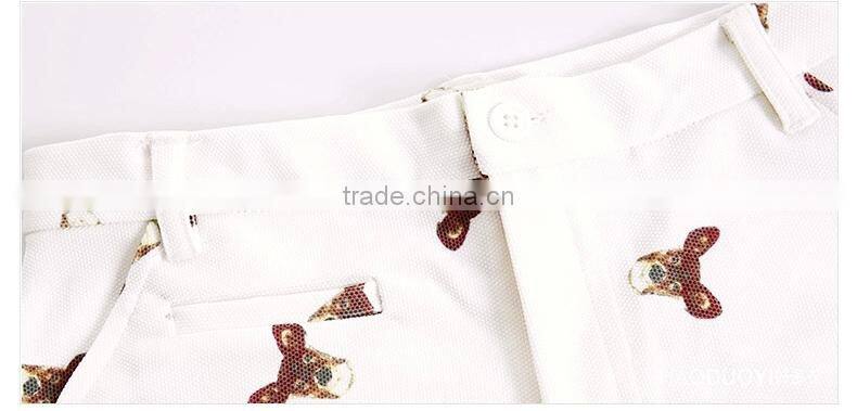 lively short printed with cartoon pattern pants