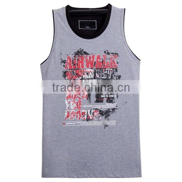 Printed mens tank top mens sleeveless t shirts