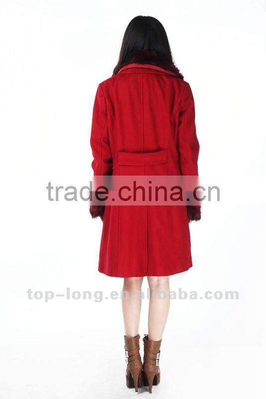 2012 women winter coat of clothing fashion textile stock