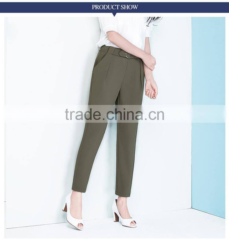 2017 new skinny nine point pants Korean Haren female leisure trousers loose waisted pants sample customization manufacturer