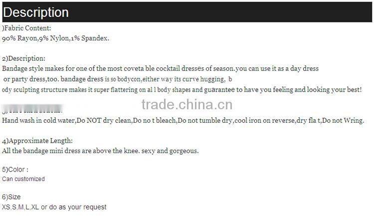 Hot Sale Women Sexy White KeyHole Halter Bandage Dress 90%Rayon Factory Direct wedding dresses H065