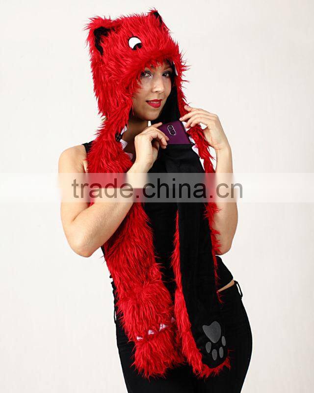 Faux Fur Monster Cap and Hat Scarf Snapback Wholesale