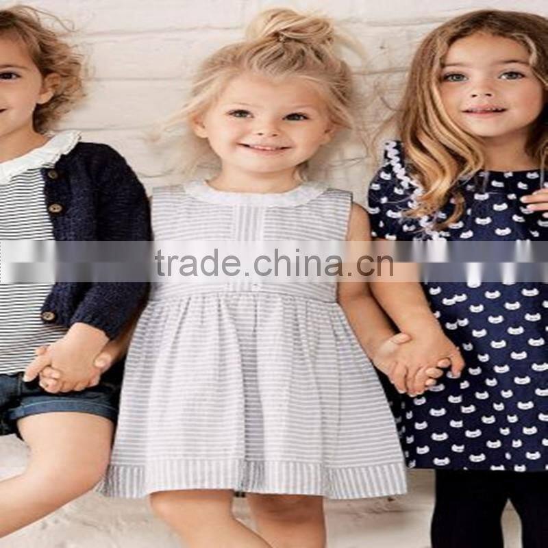 2017 new arrival Baby girls clothes western style kids clothing trousers ruffle wholesale stripe children baby harem pants