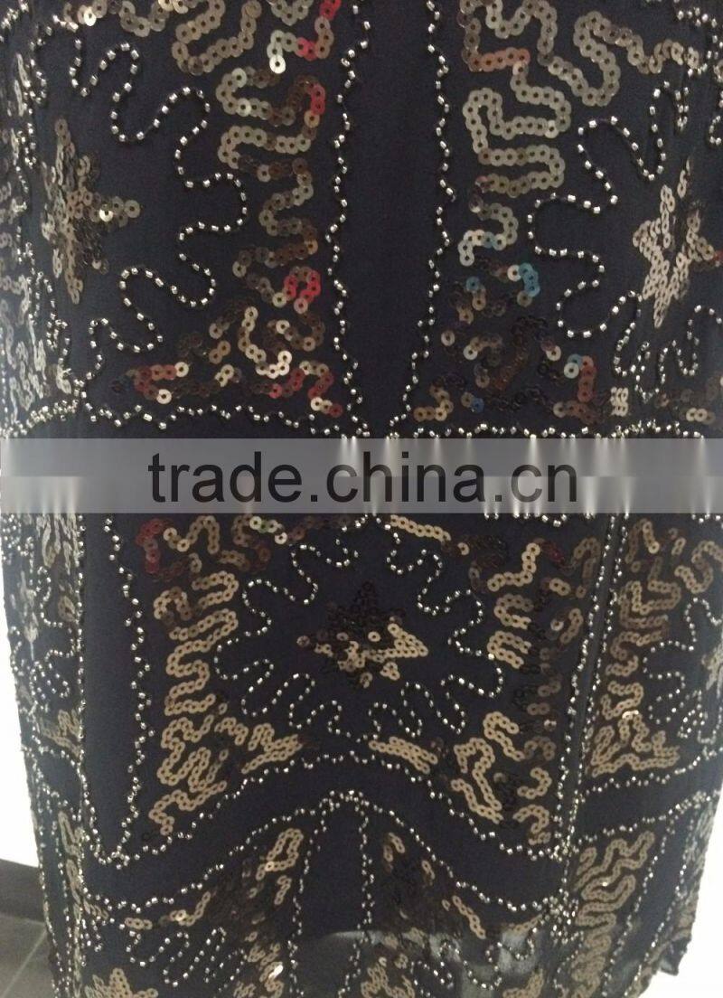 lady's chiffion bead dress design