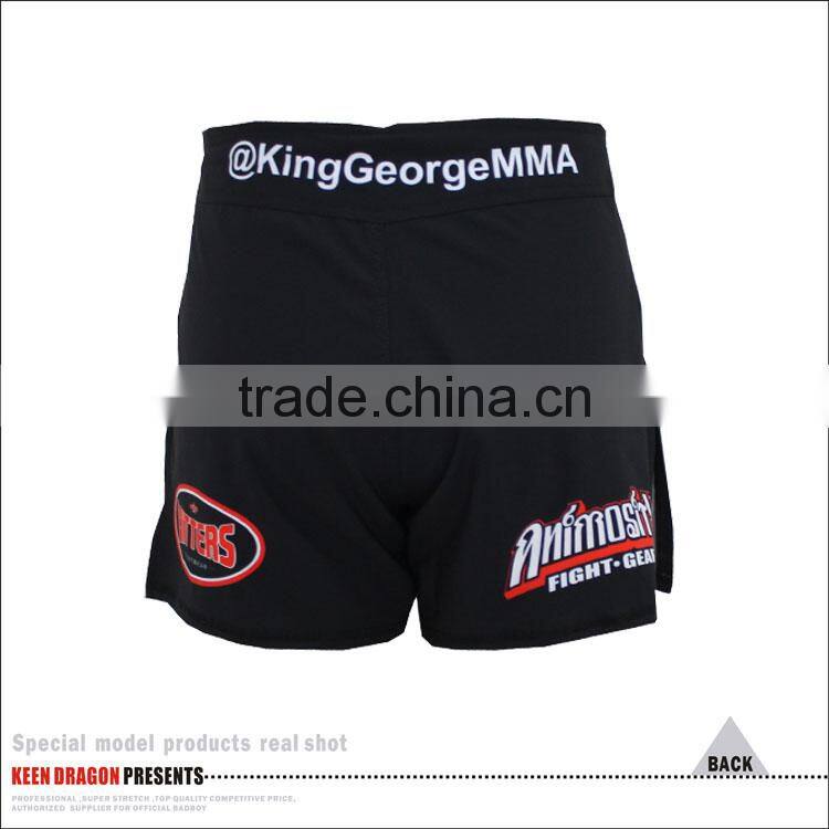 short cut mma training shorts with custom logo and design