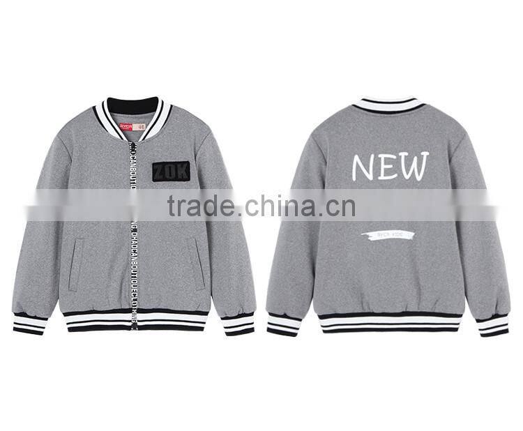 Boys Knit Jacket Kids Sweatshirt Custom Print Zip Up Spring Autumn Coat Cheap Sale in Bulk