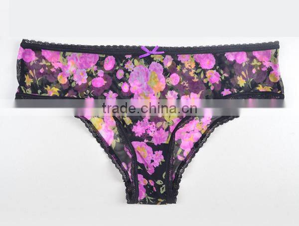 Anti-bacterial Fiber Soft Transparent Sexy Panties Lace Waist High Code Underwear Cueca Calcinhas Briefs Genuine Women Underwear
