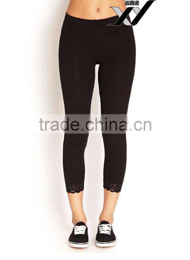 ninth length cropped black women wholesale leggings