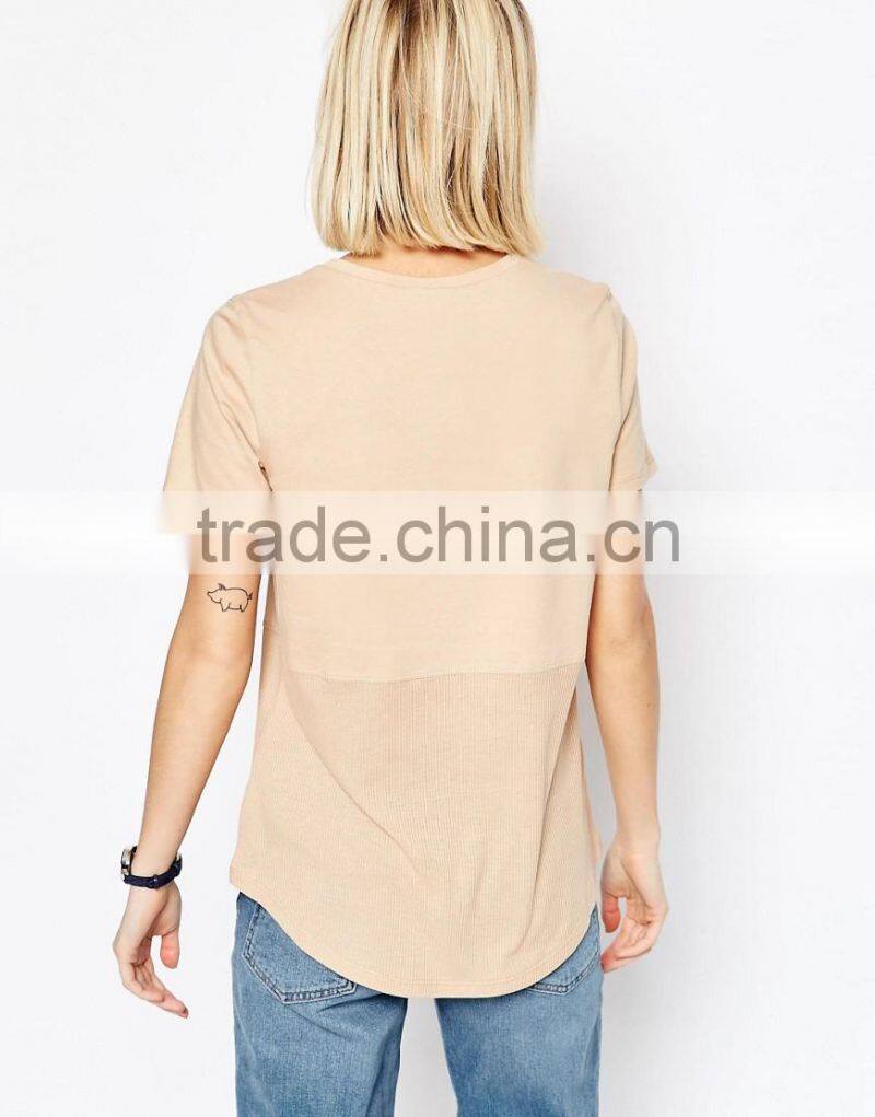 China wholesale factory women's clothing blank T-shirt for women