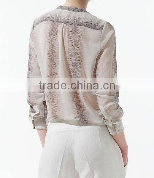 Runwaylover 109 Europe Style 2017 Ladies Fashion Chiffon Transparent Blouse