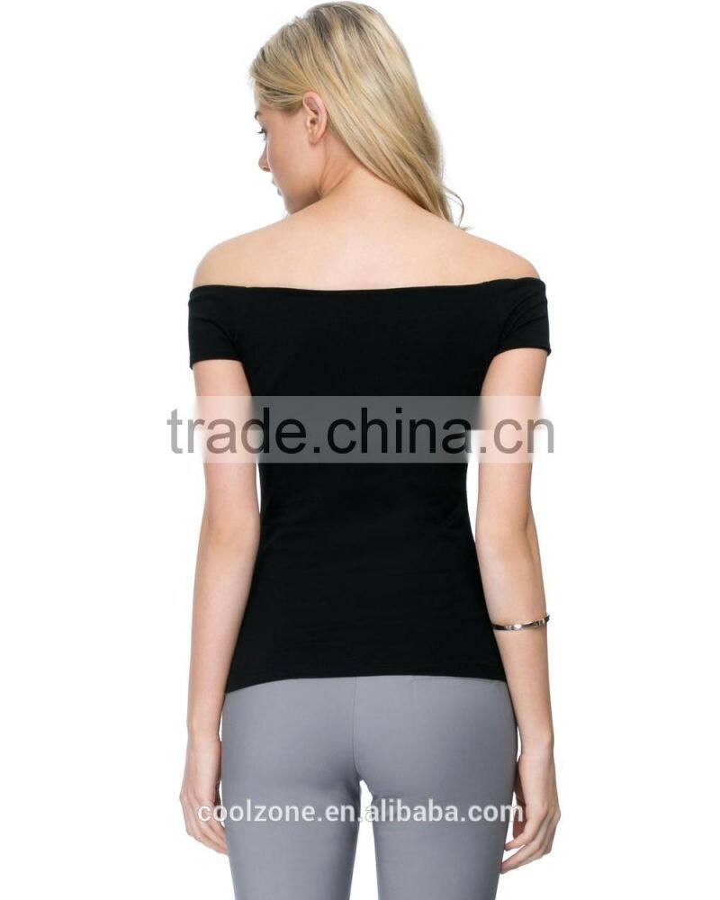 Trade assurance off-the-shoulder design lady top wholesale women top selling products 2015