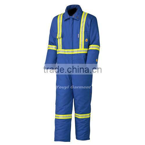 100% cotton FR treated heavy quilted lining FR reflective safety coverall