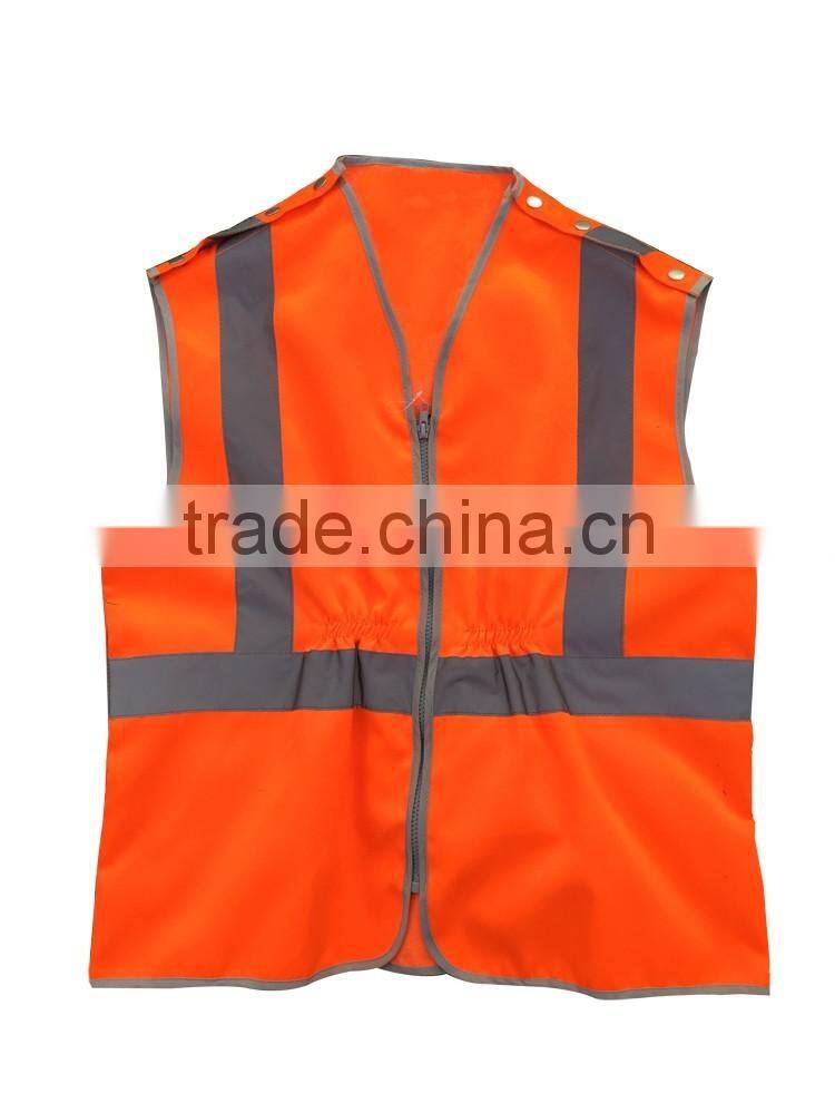 Hivis reflective tape orange mens waistcoat high visibility safety vest