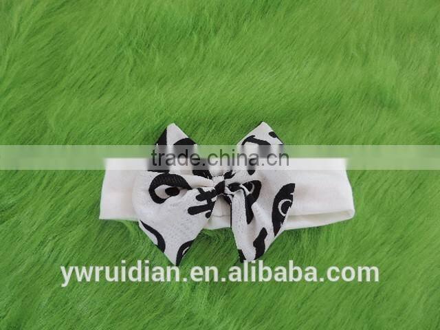 2016 wholesale craft kids girl lace flower headband Baby Girl Top Knot Turban Hedband Children Pink Stripe Hairband