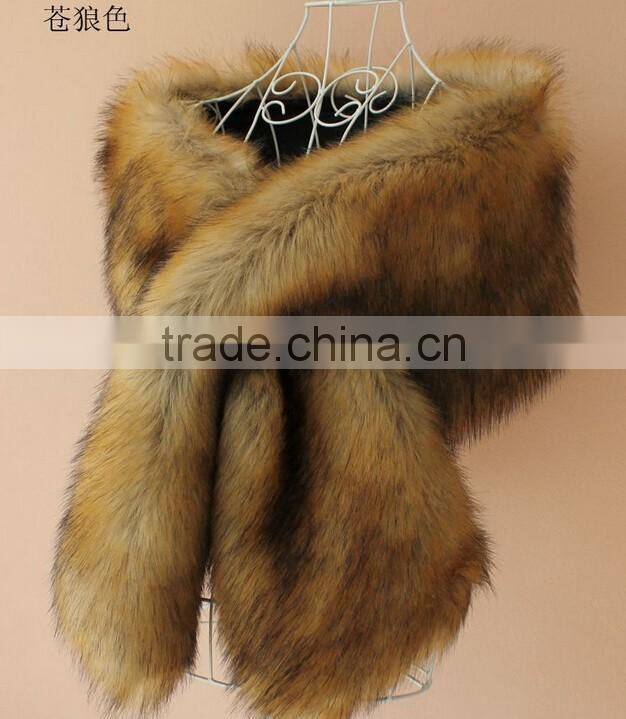 European fur overcoat woolen cloth shawl for women