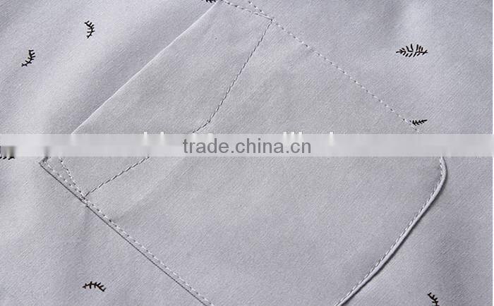 2016 Fashionable men printed slim fit casual shirts