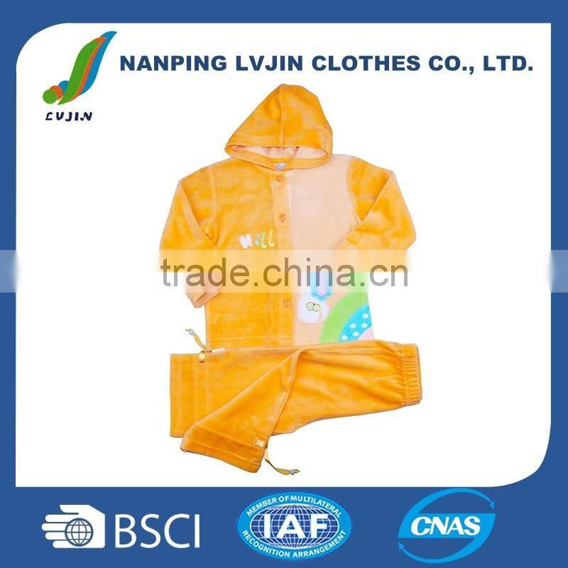 high quality baby clothes manufacturers spring&autumn baby clothing hood sets