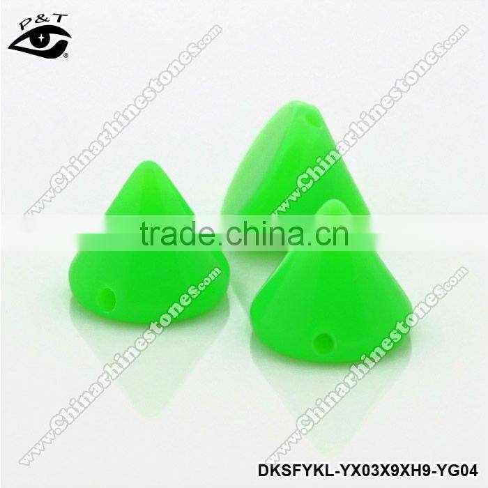 10mm sew on cone studs with holes brown coffee color for clothing shoes