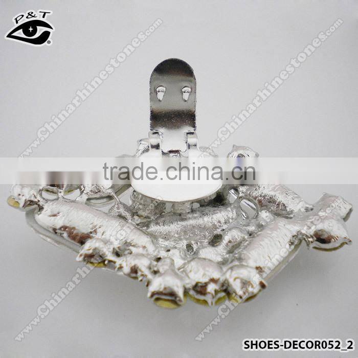 Fancy Design Shiny Diamond Crystal Shoe Clip For Lady's Shoes