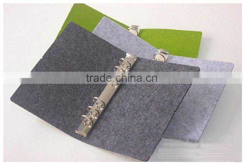 Novel logo custom shorthand spiral binding journal diary notebook and felt cover with elastic band